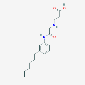 molecular formula C17H26N2O3 B1663763 3-[[2-(3-Hexylanilino)-2-oxoethyl]amino]propanoic acid CAS No. 1345982-24-2