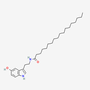 molecular formula C28H46N2O2 B1663772 N-[2-(5-羟基-1H-吲哚-3-基)乙基]十八烷酰胺 CAS No. 67964-87-8