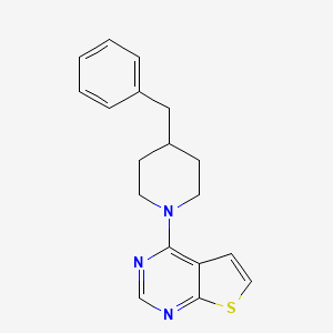 molecular formula C18H19N3S B1663783 4-苄基-1-{噻吩[2,3-d]嘧啶-4-基}哌啶 CAS No. 744270-00-6