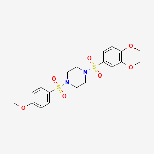 1-(2,3-Dihydro-1,4-benzodioxin-6-ylsulfonyl)-4-[(4-methoxyphenyl)sulfonyl]piperazine