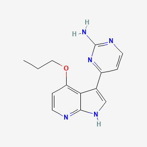 molecular formula C14H15N5O B1663792 4-(4-Propoxy-1h-Pyrrolo[2,3-B]pyridin-3-Yl)pyrimidin-2-Amine CAS No. 1011711-76-4
