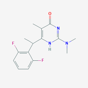 molecular formula C15H17F2N3O B1663793 MC1220 CAS No. 391681-51-9