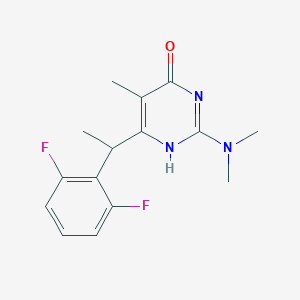 6-[1-(2,6-difluorophenyl)ethyl]-2-(dimethylamino)-5-methyl-1H-pyrimidin-4-one