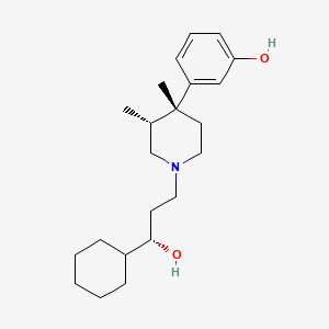 molecular formula C22H35NO2 B1663796 3-((3R,4R)-1-((S)-3-cyclohexyl-3-hydroxypropyl)-3,4-dimethylpiperidin-4-yl)phenol CAS No. 119193-09-8