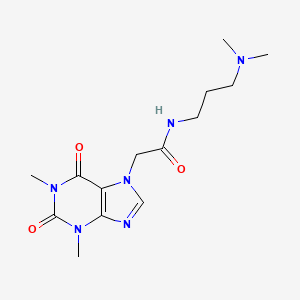 2-(1,3-DIMETHYL-2,6-DIOXO-2,3,6,7-TETRAHYDRO-1H-PURIN-7-YL)-N-[3-(DIMETHYLAMINO)PROPYL]ACETAMIDE