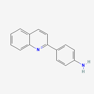 molecular formula C15H12N2 B1663803 4-Quinolin-2-ylaniline CAS No. 22191-97-5