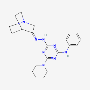 molecular formula C21H28N8 B1663808 ATB107 