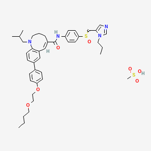molecular formula C₄₂H₅₆N₄O₇S₂ B1663809 Cenicriviroc mesylate CAS No. 497223-28-6
