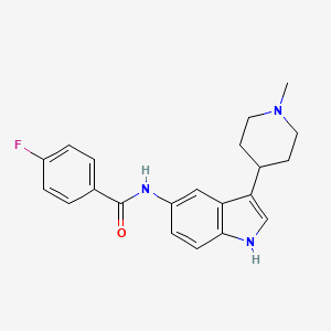 4-fluoro-N-[3-(1-methylpiperidin-4-yl)-1H-indol-5-yl]benzamide