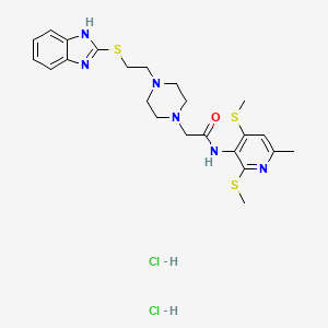molecular formula C23H32Cl2N6OS3 B1663814 K-604 dihydrochloride 