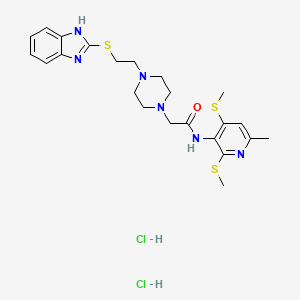 molecular formula C₂₃H₃₂Cl₂N₆OS₃ B1663814 K-604 dihydrochloride CAS No. 217094-32-1