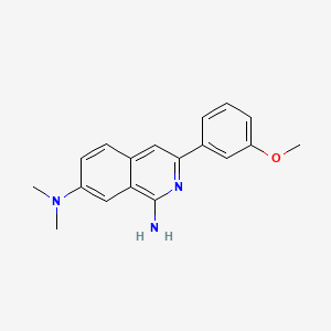 molecular formula C₁₈H₁₉N₃O B1663825 3-Arylisoquinolinamine derivative CAS No. 1029008-71-6