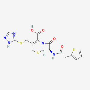 molecular formula C₁₆H₁₅N₅O₄S₃ B1663827 Cefetrizole CAS No. 65307-12-2