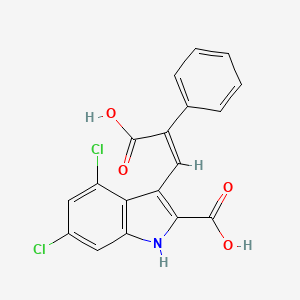 molecular formula C₁₈H₁₁Cl₂NO₄ B1663836 3-[(Z)-2-羧基-2-苯乙烯基]-4,6-二氯-1H-吲哚-2-羧酸 CAS No. 179105-67-0