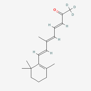 molecular formula C₁₈H₂₃D₃O B1663837 beta-Apo-13-carotenone D3 CAS No. 86530-28-1