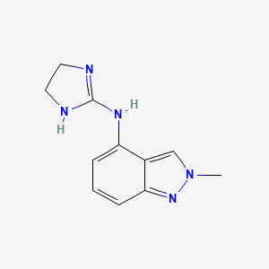 molecular formula C11H13N5 B1663842 Indanidine CAS No. 85392-79-6