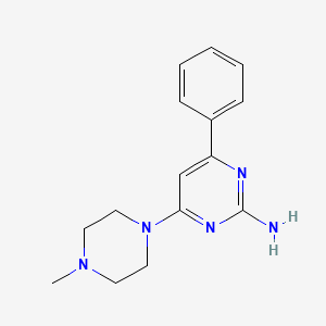 molecular formula C₁₅H₁₉N₅ B1663847 4-(4-甲基哌嗪-1-基)-6-苯基嘧啶-2-胺 CAS No. 1028327-66-3