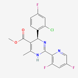 molecular formula C18H13ClF3N3O2 B1663848 Bay 41-4109 less active enantiomer 