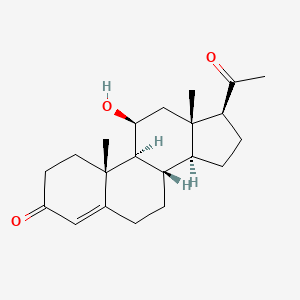 molecular formula C₂₁H₃₀O₃ B1663850 11beta-Hydroxyprogesterone CAS No. 600-57-7
