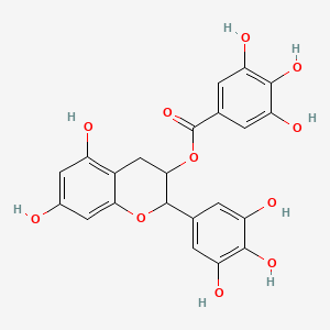 molecular formula C25H23ClIN3O4 B1663873 5,7-dihydroxy-2-(3,4,5-trihydroxyphenyl)-3,4-dihydro-2H-chromen-3-yl 3,4,5-trihydroxybenzoate CAS No. 84650-60-2