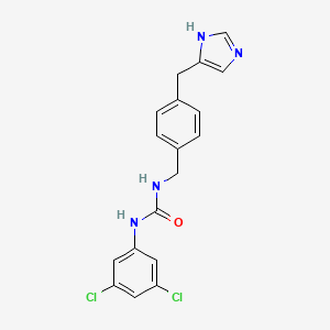 molecular formula C18H16Cl2N4O B1663876 1-(3,5-dichlorophenyl)-3-[[4-(1H-imidazol-5-ylmethyl)phenyl]methyl]urea CAS No. 1184301-42-5