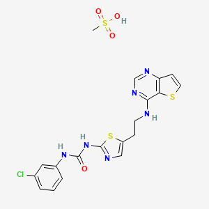 molecular formula C19H19ClN6O4S3 B1663878 SNS-314 Mesylate CAS No. 1146618-41-8