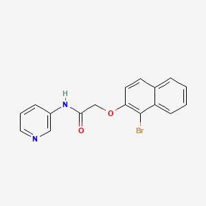 B1663882 2-(1-bromonaphthalen-2-yloxy)-N-(pyridin-3-yl)acetamide CAS No. 38376-29-3
