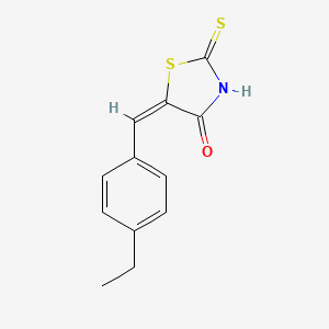 molecular formula C12H11NOS2 B1663893 (5E)-5-(4-ethylbenzylidene)-2-mercapto-1,3-thiazol-4(5H)-one CAS No. 403811-55-2