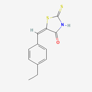 molecular formula C12H11NOS2 B1663893 5-[(4-Ethylphenyl)methylene]-2-thioxo-4-thiazolidinone CAS No. 403811-55-2