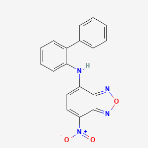 molecular formula C18H14N4O3 B1663895 4-nitro-N-(2-phenylphenyl)-2,1,3-benzoxadiazol-7-amine CAS No. 413611-93-5