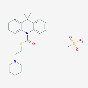 10(9H)-Acridinecarbothioic acid, 9,9-dimethyl-, S-(2-(1-piperidinyl)ethyl) ester, monomethanesulfonate