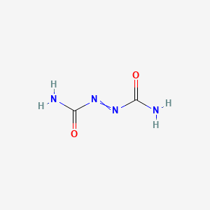 molecular formula C2H4N4O2<br>C2H4N4O2<br>NH2CON=NCONH2 B1663908 Azodicarbonamide CAS No. 123-77-3