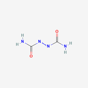 molecular formula C2H4N4O2<br>NH2CON=NCONH2<br>C2H4N4O2 B1663908 Azodicarbonamide CAS No. 123-77-3
