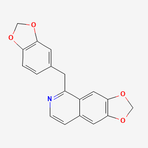 molecular formula C18H13NO4 B1663935 1,3-Dioxolo(4,5-g)isoquinoline, 5-piperonyl- CAS No. 16658-48-3