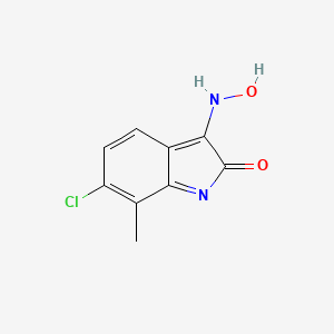 B1663949 6-Chloro-3-(hydroxyamino)-7-methylindol-2-one CAS No. 275374-93-1