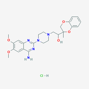 1-Piperazineethanol, 4-(4-amino-6,7-dimethoxy-2-quinazolinyl)-alpha-(2,3-dihydro-2-methyl-1,4-benzodioxin-2-yl)-, hydrochloride
