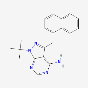 molecular formula C20H21N5 B1663979 1-tert-butyl-3-(naphthalen-1-ylmethyl)-1H-pyrazolo[3,4-d]pyrimidin-4-amine CAS No. 221244-14-0
