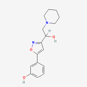molecular formula C16H20N2O3 B1663986 1-Piperidineethanol, alpha-(5-(3-hydroxyphenyl)-3-isoxazolyl)- CAS No. 53983-88-3