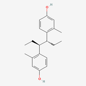 molecular formula C20H26O2 B1663998 间甲酚, 4,4'-(1,2-二乙基乙烯)二- CAS No. 85720-57-6