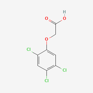 molecular formula C8H5Cl3O3<br>C6H2Cl3OCH2COOH<br>C8H5Cl3O3 B1664001 2,4,5-Trichlorophenoxyacetic acid CAS No. 93-76-5