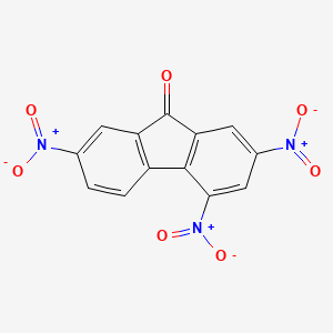molecular formula C13H5N3O7 B1664005 2,4,7-三硝基芴-9-酮 CAS No. 129-79-3