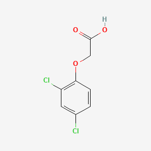 molecular formula C8H6Cl2O3<br>Cl2C6H3OCH2COOH<br>C8H6Cl2O3 B1664007 2,4-Dichlorophenoxyacetic acid CAS No. 94-75-7