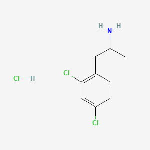 molecular formula C9H12Cl3N B1664010 Benzeneethanamine, 2,4-dichloro-alpha-methyl-, hydrochloride (1:1) CAS No. 154-98-3