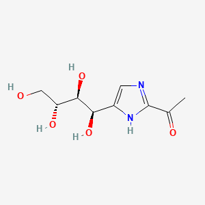 molecular formula C9H14N2O5 B1664050 2-Acetyl-4-tetrahydroxybutyl imidazole CAS No. 94944-70-4