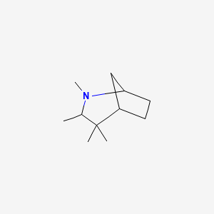 molecular formula C11H21N B1664051 2-氮杂双环[3.2.1]辛烷，2,3,4,4-四甲基- CAS No. 64048-83-5