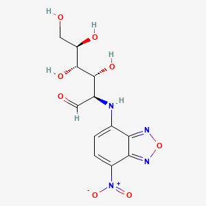 molecular formula C12H14N4O8 B1664091 (2R,3R,4S,5R)-3,4,5,6-Tetrahydroxy-2-((7-nitrobenzo[c][1,2,5]oxadiazol-4-yl)amino)hexanal CAS No. 186689-07-6