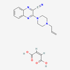 molecular formula C20H21N5O4 B1664113 3-(4-Allylpiperazin-1-YL)-2-quinoxalinecarbonitrile maleate CAS No. 201216-42-4