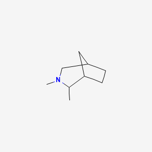 molecular formula C9H17N B1664118 3-Azabicyclo(3.2.1)octane, N,2-dimethyl- CAS No. 64059-49-0