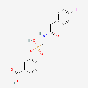 3-Carboxyphenyl((N-((4-iodophenyl)acetyl)amino)methyl)phosphonate