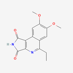 molecular formula C15H14N2O4 B1664135 5-乙基-7,8-二甲氧基吡咯并[3,4-c]异喹啉-1,3-二酮 CAS No. 159109-11-2
